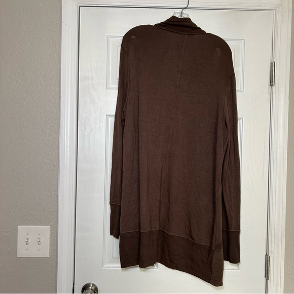 Athleta Brown Knit Open Front Cardigan Women’s XL minimal basic fall cozy career - Picture 6 of 6